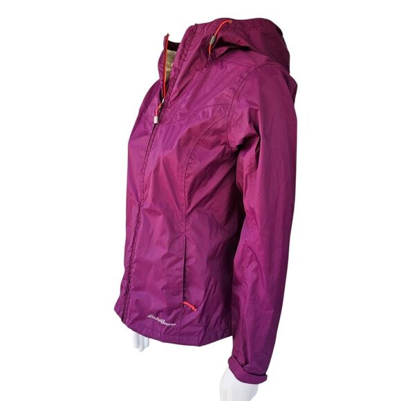 Eddie Bauer Women’s S WeatherEdge Rain Jacket Magenta Purple Waterproof Hooded - Picture 3 of 8